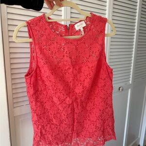 Laundry By Shelli Segal Coral Lace Blouse